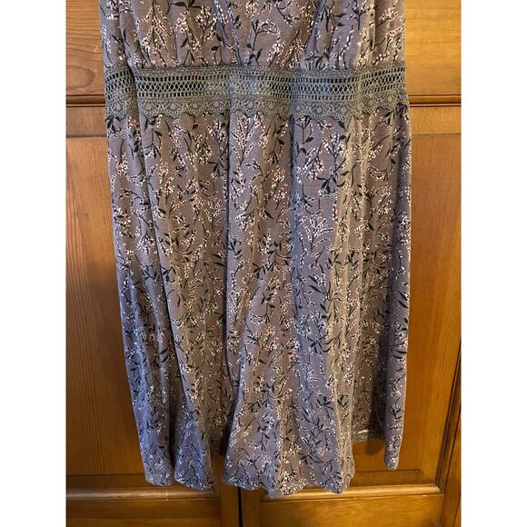 Cacique Women's Floral Racerback Chemise Nightgown Sleep Dress Purple Size 22/24 - Picture 4 of 9